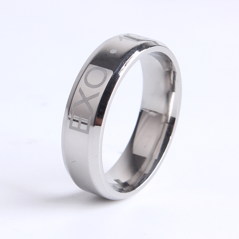 

6mm EXO 1994 316L Stainless Steel finger rings for women men wholesale