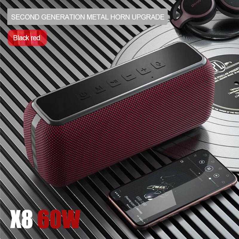 

2020 upgrade 60w ultra high power wireless bluetooth speaker, waterproof, portable, outdoor, tws, subwoofer, support TF aux card
