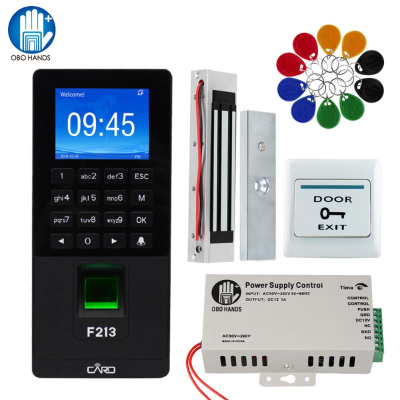 

RFID Keypad TCP/IP/USB Fingerprint Door Access Control System Biometric Software DIY Electronic Magnetic Lock Strike Bolt Locks