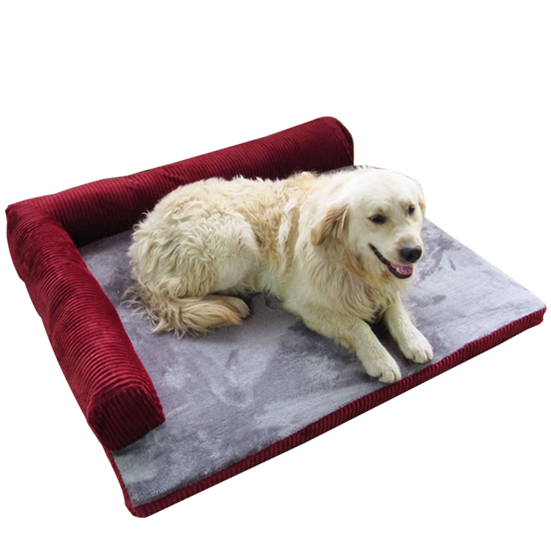 

Dog Bed for Large Dogs Pet House Sofa Mat Dogs Beds Winter Kennel Soft Pet Cat House Blanket Cushion for Husky Labrador-Red