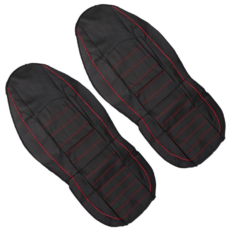 

2pcs Car Seat Cover Sturdy Front Prime Durable PU Leather Protection Case Seat Cover Protector for Vehicle Car
