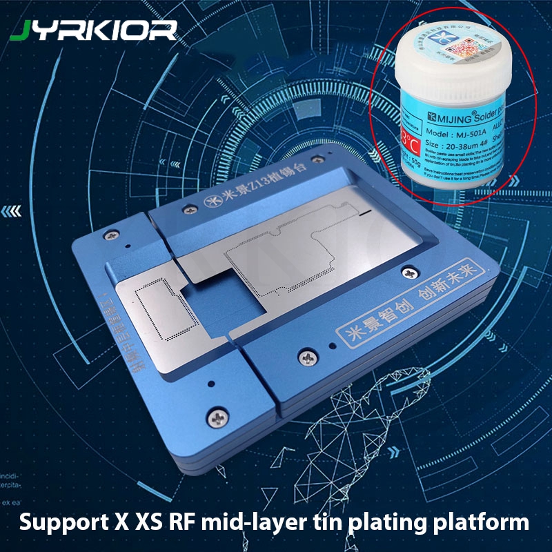 

Jyrkior MJ Z13 For X/Xs/Xs Max Mainboard Middle Layer BGA Reballing Stencil Plant Tin Platform Logic Board Rework Tool