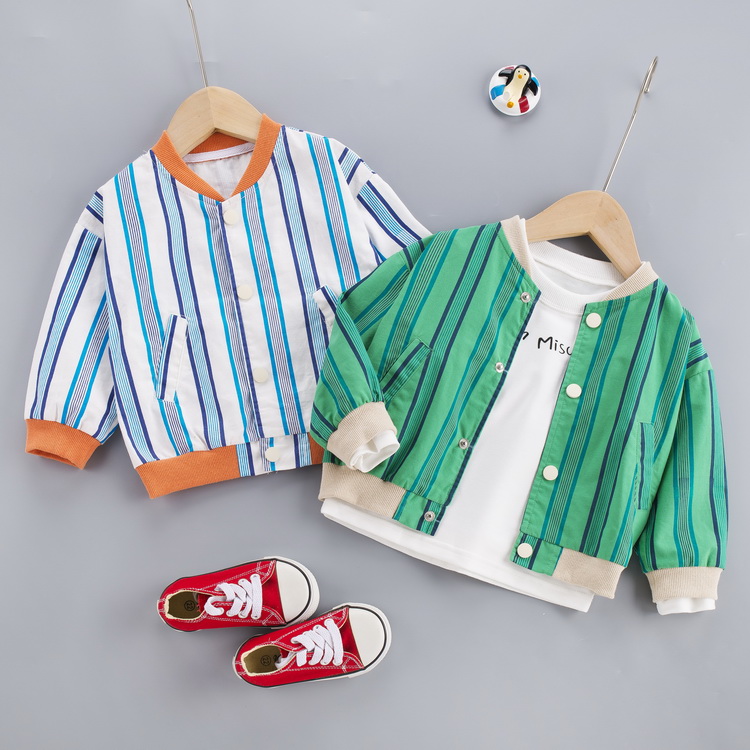 

New Autumn Toddler Girl Boy Stirted Coat Jacket Zipper Leisure Causal Outfits for Boys Outwear Tops, Blue