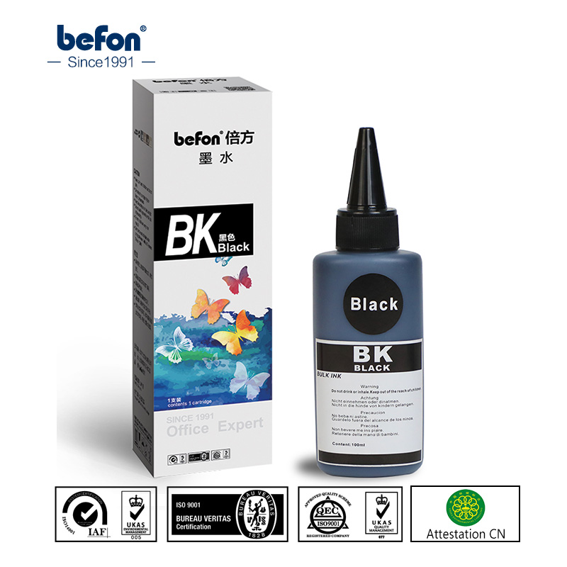 

befon 100ML Refill Dye Ink Kit Compatible for R L Series Canon Printer Cartridge Universal Tinta Ink