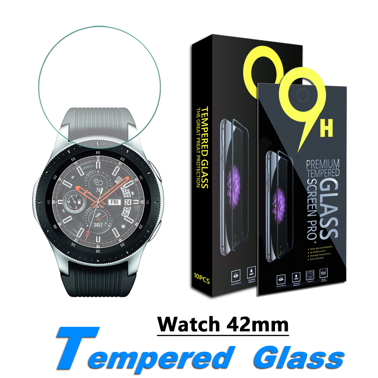 

KAREEN Tempered Glass for Samsung Watch 42mm, 46mm, Gear S2, Gear S3 Classic, S3 Frontier Screen Protector,with Retail Paper Box