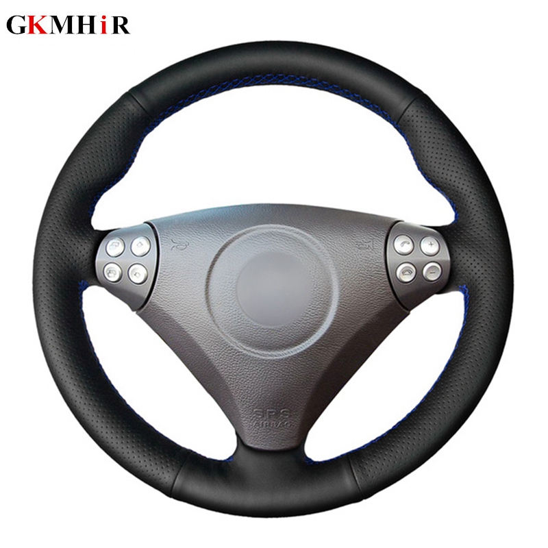 

DIY Black Artificial Leather Car Steering Wheel Cover for Mercedes Benz SLK-Class W170 W171 SLK 2004-2008 C230 Komp
