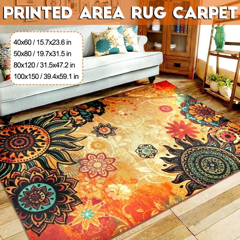 

Modern Printed Area Rug Gel Soft Flannel Memory Foam Backing Anti Slip Carpet for Living Room Dining Room Area Rug Decoration, As pic