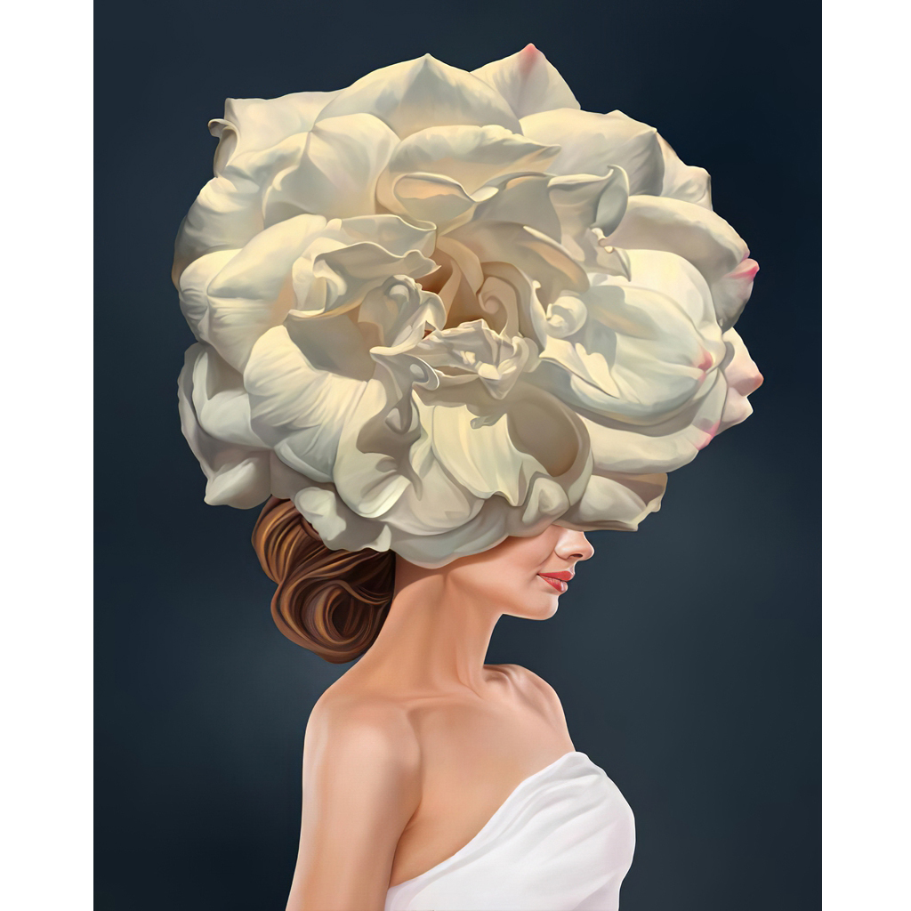 2021 Nordic Wall Art Floral Wing Feather Woman Abstract