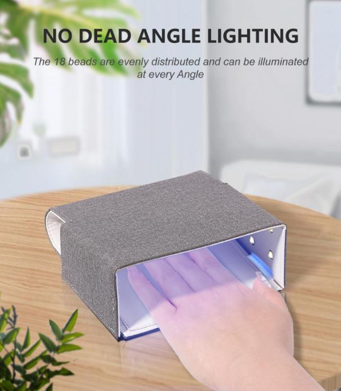 

54w Foldable UV LED Nail Polish Dryer Lamp Curing Manicure Acrylic Machine 18Pcs Leds For Manicure Gel Nail Lamp USB Chargable, 03