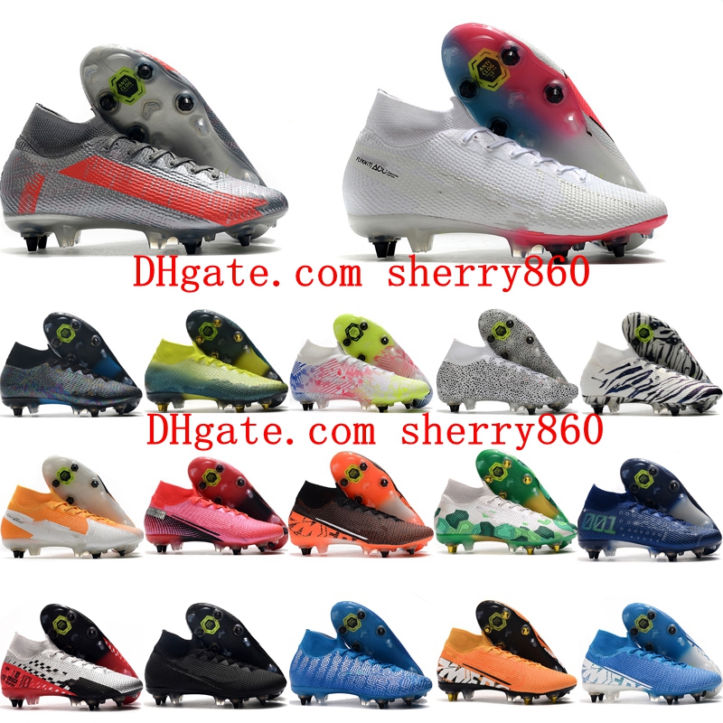 

2021 soccer shoes high quality mens Mercurial Superfly 7 Elite SG-PRO AC cleats CR7 football boots neymar scarpe da calcio hot ankle, As picture 5