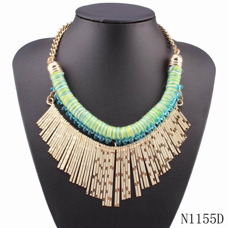 

Gold Color Chain Alloy Pendant Necklace Nickel Free Fashion Design Purple Rope Statement Jewelry Women