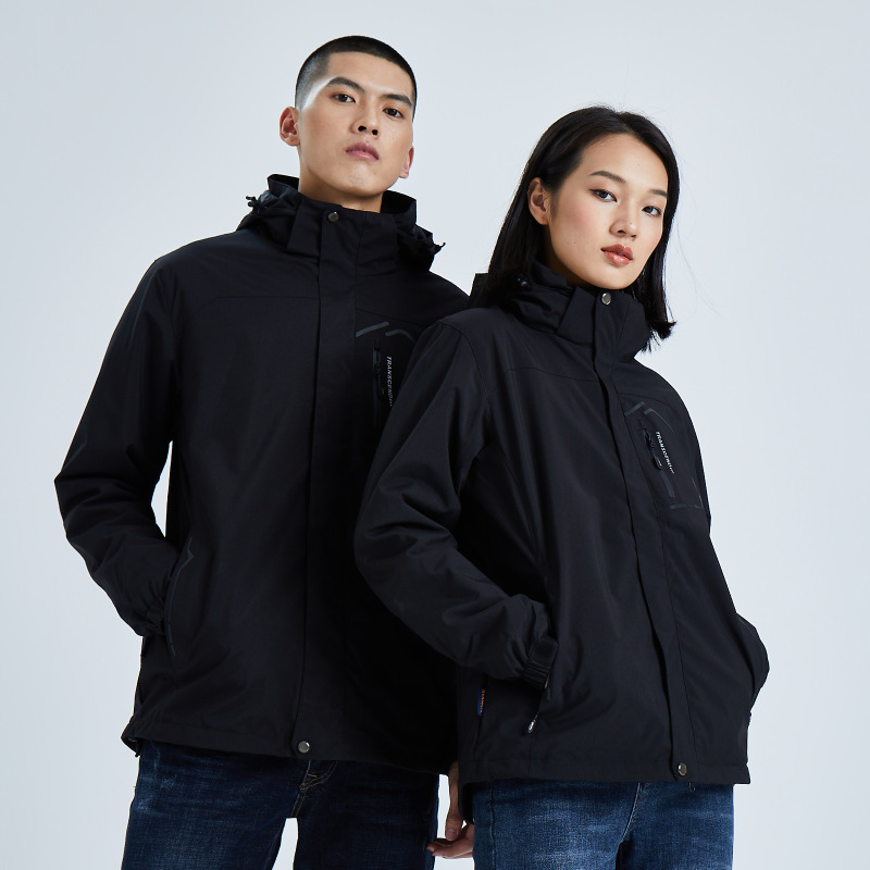 

Autumn and Winter New Style Three-in-One MEN'S Assault Jacket Windproof Warmth Couples Coat Velvet hu wai fu Female OEM Customiz, Male red