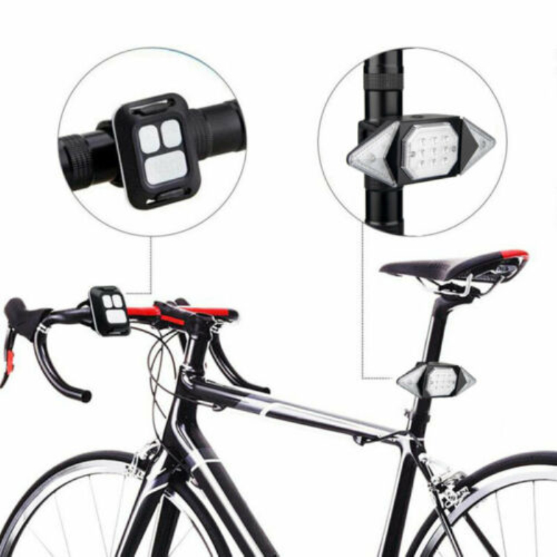 

LED Bicycle USB Indicator Bike Rear Tail Laser Turn Signal Light Wireless Remote Indicator Light Car Lights Car Accessories, As pic