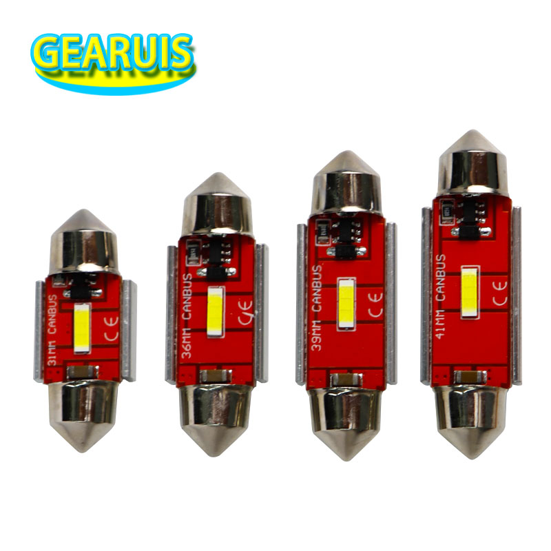 

4pcs Dome Lights Festoon C5W Canbus NO Error 1200 lumen 3W 31mm 36mm 39mm 41mm 1860 Chips LED Interior Dome Map Lights ice blue, As pic