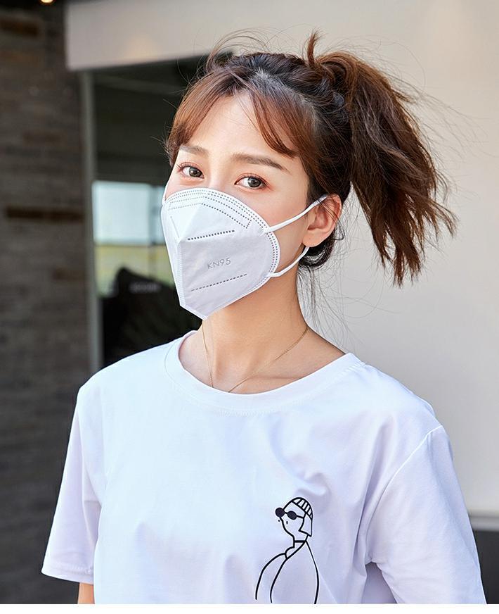 

Disposable air permeable kn95 face mask 3D folding ear strap disposable mask dust, haze and UV protection adult industrial protective mask f