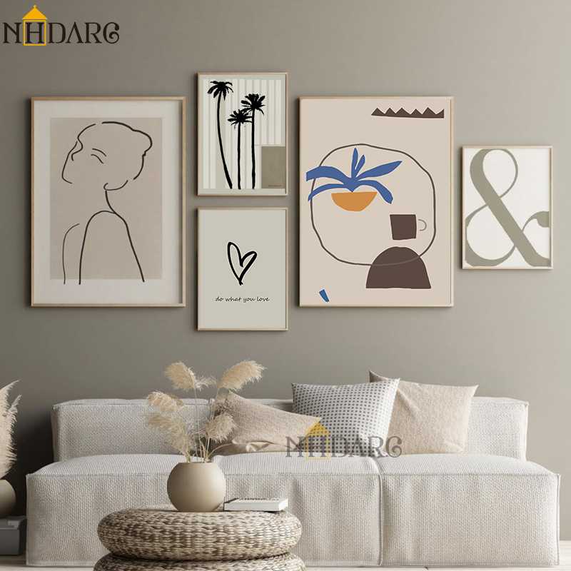 

2020 New Trendy Line Abstract Poster Giclee Print Canvas Painting Wall Picture Nordic Decoration Home Living Room Decor