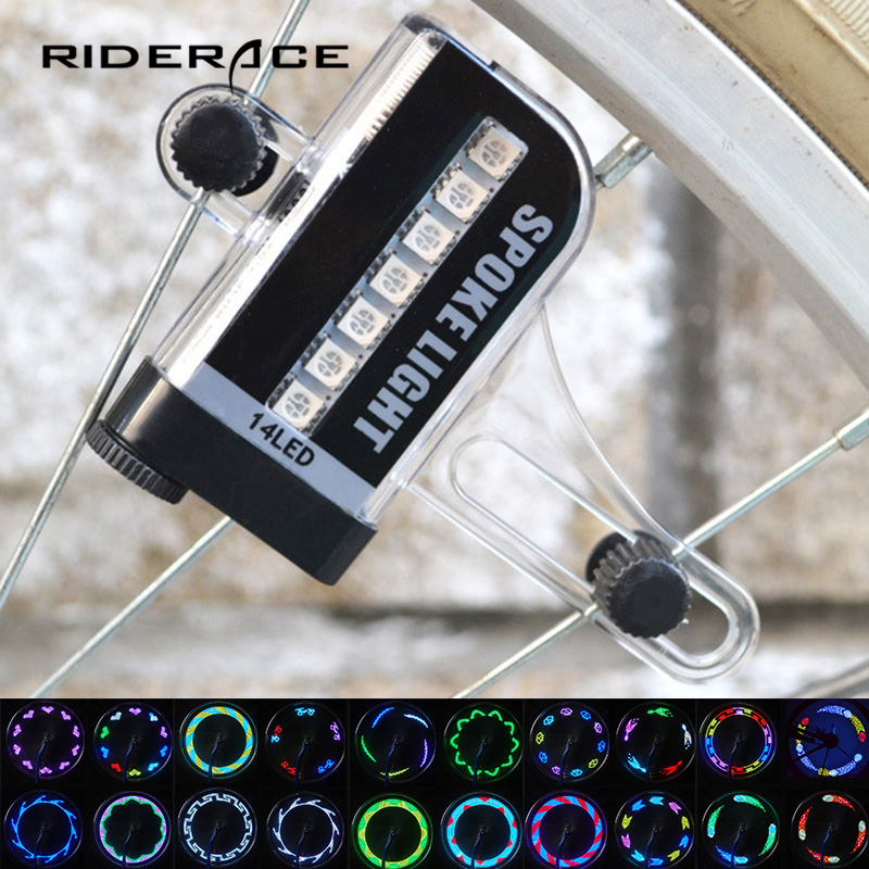 

Colorful 14 LED Tire Spoke Light 30 Patterns Double Display Bike Wheel Flash Lamp Night Cycling Lighting Accessorie RR7370