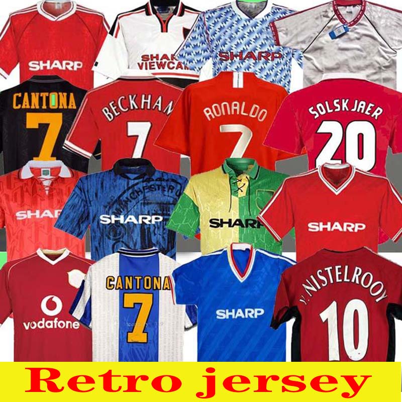 

Retro Soccer Jerseys 86 88 07 08 96 United UCL match utd home Manchester 94 95 RONALDO BECKHAM CANTONA 2002 92 98 Mens GIGGS KEANE, 10-11 home