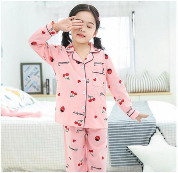 Cartoon Kids Pajamas Sets Cardigan Boys Sleepwear Suit Winter Child Girls Pajamas Long Sleeve Tops+Pants 2pcs Children Clothing-image-577310128