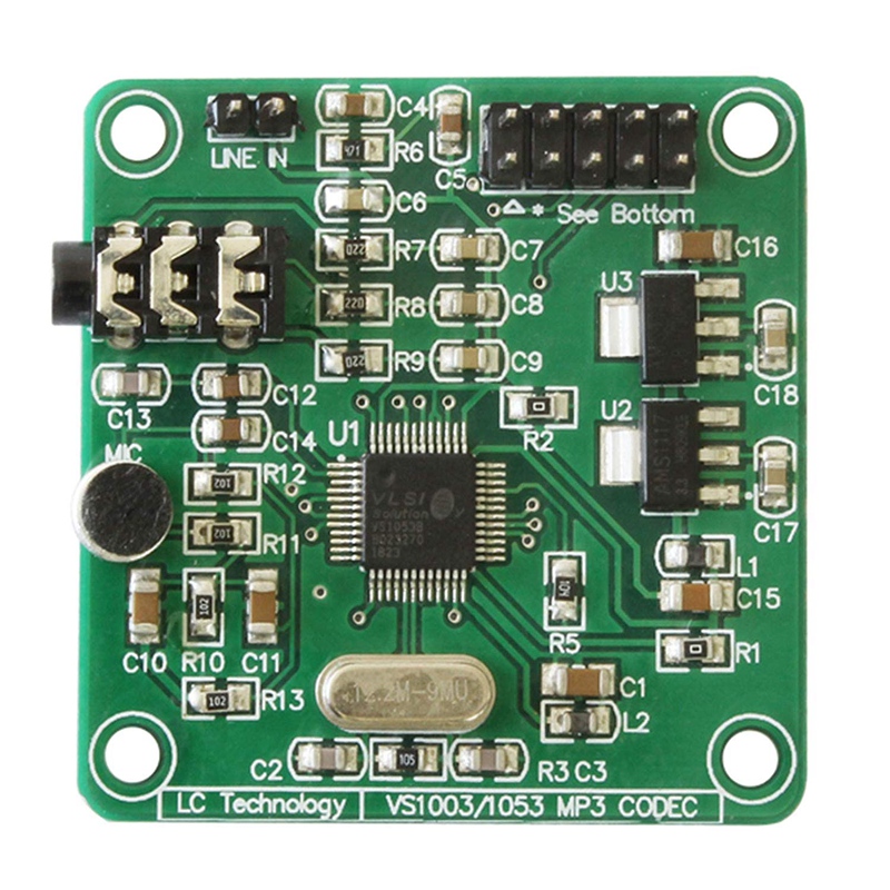 

VS1053 MP3 Module Development Board with On-Board Recording Function SPI Interface