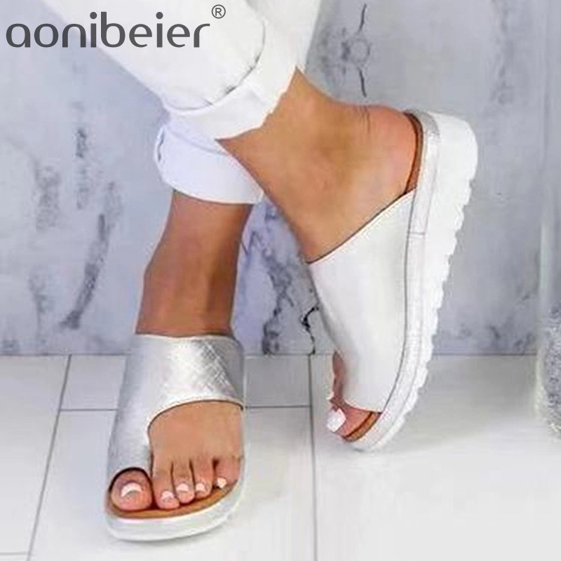 

Aonibeier Wedges Shoes for Women Flip Flops Beach Summer Slippers Non-slip Wedge Sandals Classic Mules Soft Comfort Casual Shoes, Purple