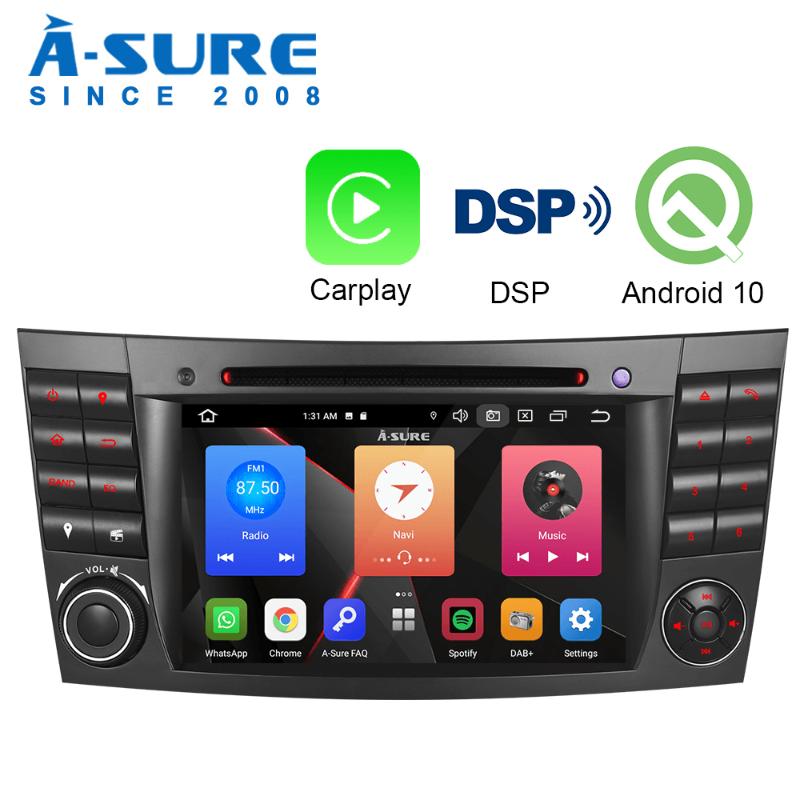 

A-Sure Android 10.0 Car Radio Carplay WIFI DAB+ Stereo DVD GPS For CLS G E CLASS W211 W219 G500 E55 car dvd