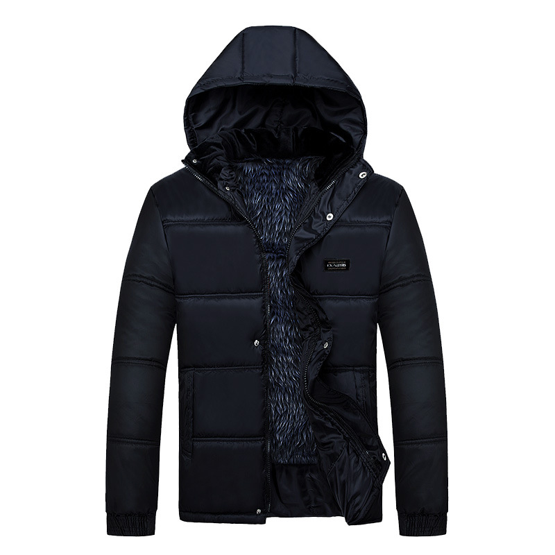 

Middle-aged Cotton-padded Clothes Men'S Wear Winter Coat Thick Plush Daddy Clothes Warm Plus-size down Feather Cotton-padded, Beige