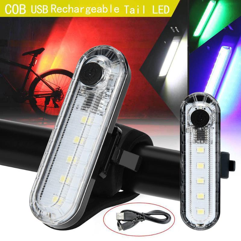 

USB Rechargeable Bike Bicycle Cycling 4 Modes 5 LED Front Rear Tail Light Lamp Bike Headlight Cycling LED Lantern