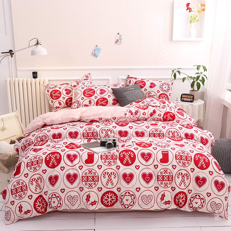 

Christmas High Quality! New Style Bedding Sets Bed Sheet Pillowcase & Duvet Cover Sets Bed Sheet,king Queen Full  Size, A4