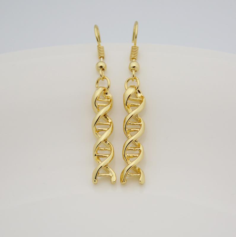 

New Boho Chic Science Biology DNA Drop Earrings Spiral Brinco Long Earrings For Women Men Jewelry From Best Friend Gift