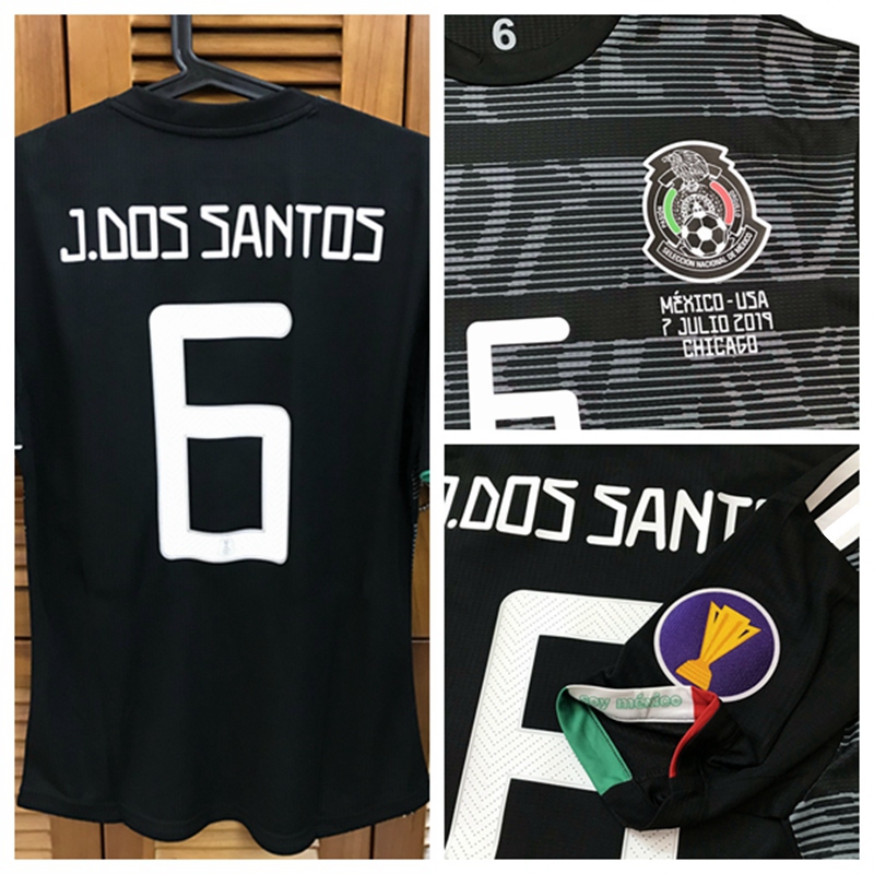 

Gold Cup Final 2019 Match Worn Player Issue Shirt Jersey Short sleeves DOS SANTOS VELA MARQUEZ Football Custom Patches Sponsor, Customize name