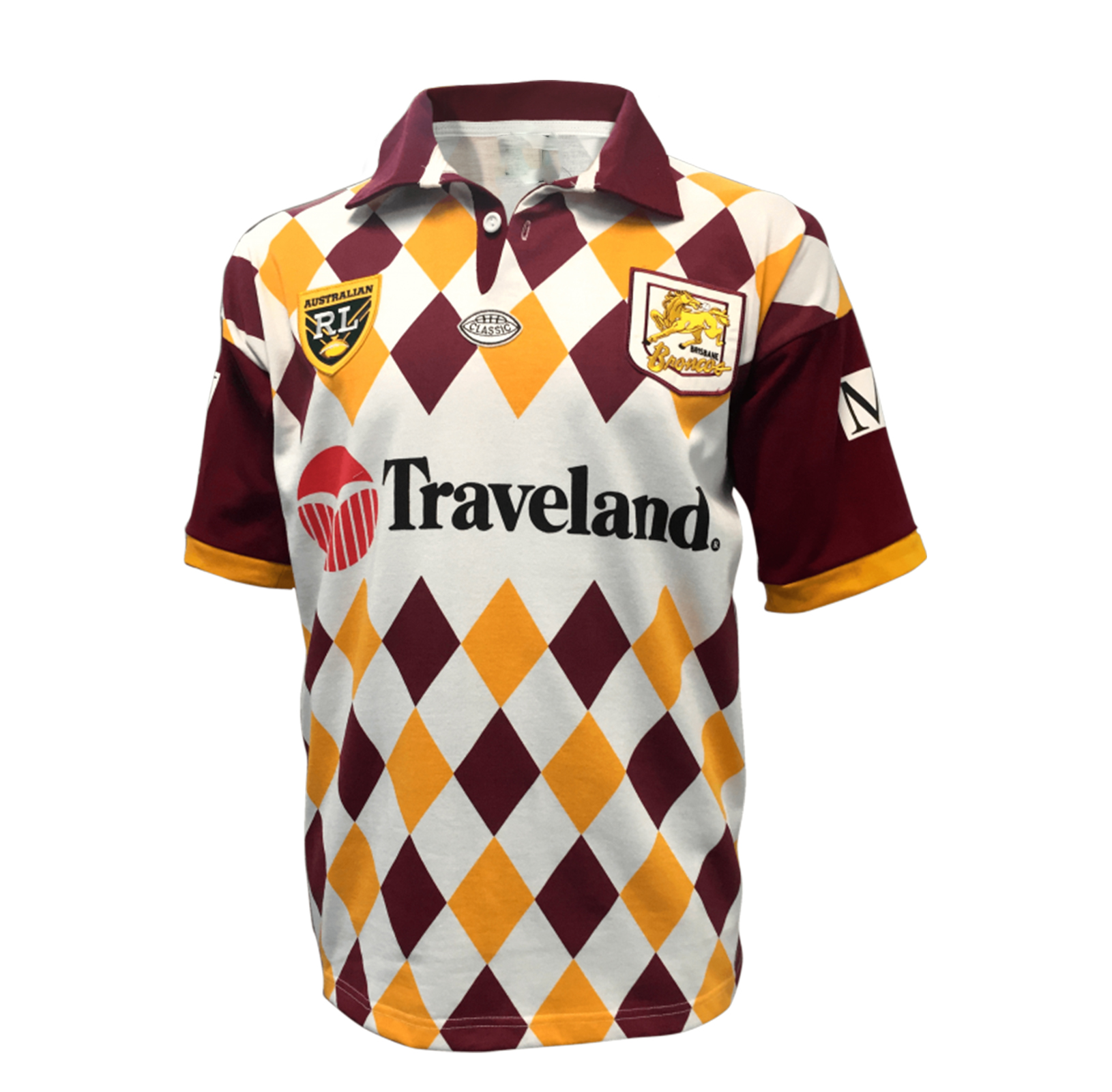 

1995 Brisbane Broncos Retro Jersey RUGBY JERSEY Sport -5XL, Ivory