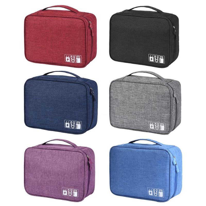 

Waterproof Travel Data Cable Storage Bags Daily Gadget Charger Zipper Packs
