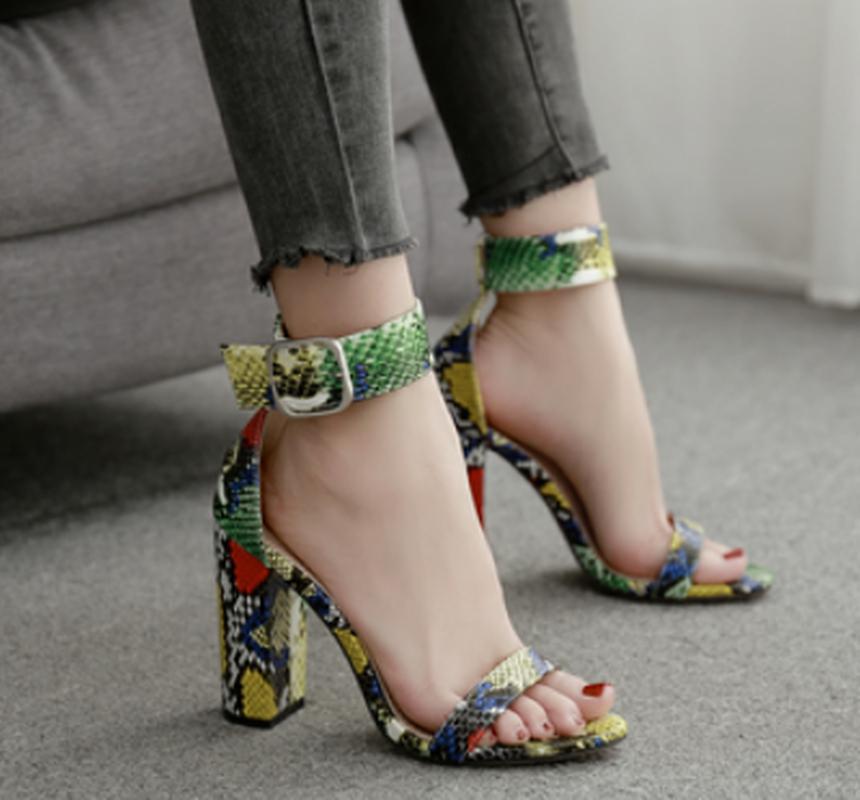 

women summer plus size high heels sandals shoes woman open toe PU leather platform pumps sandalias mujer sapato feminino N365, Picture