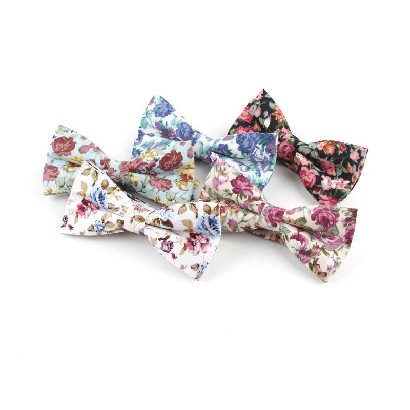 

Men 's Cotton Bow Tie Staining Printed Flower Adult Casual Scarf Gifts