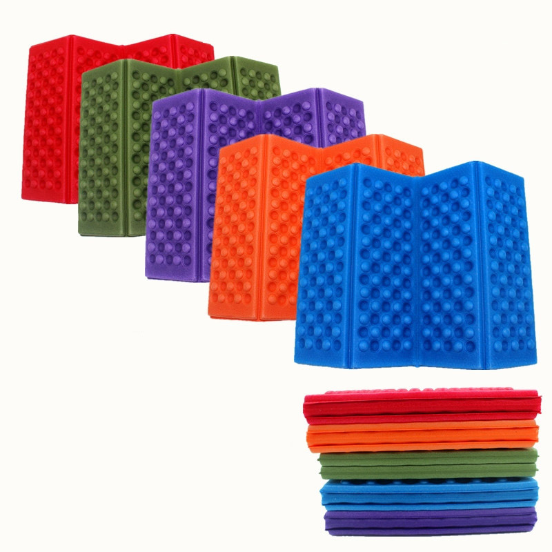 

2Pcs Outdoor Camping Mat Folding XPE Waterproof Light Picnic Damp Proof Sitting Mat Cushion Foam Beach Tourist Mats 5 Colors