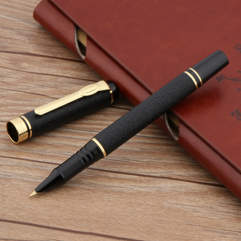 

HERO STUDENT classic financial matte black Post golden gift Fountain Pen, Red
