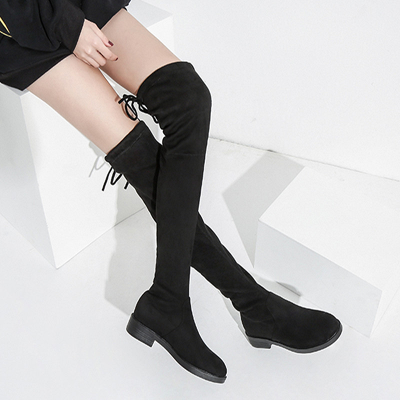 

Slim Thigh High Boots big Size 41 Women Boots Female Winter Shoes Over-the-knee Women Shoes Knee-high Mujer S6-88, H1
