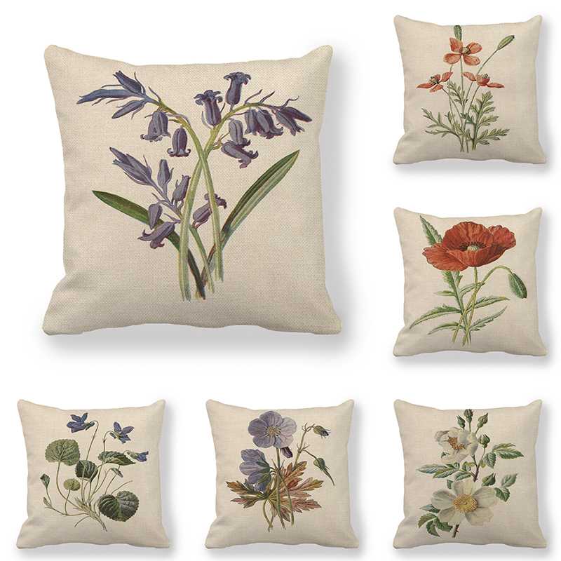 

45cm*45cm Cushion cover Flowers and plant linen/cotton sofa pillow case Home decorative pillow cover, 11
