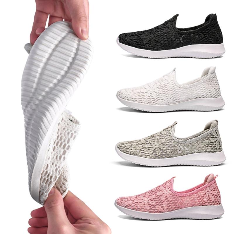 

Fashion Women's Shoes Breathable Slip-on Mesh Outdoor Leisure Casual Sneakers, Black