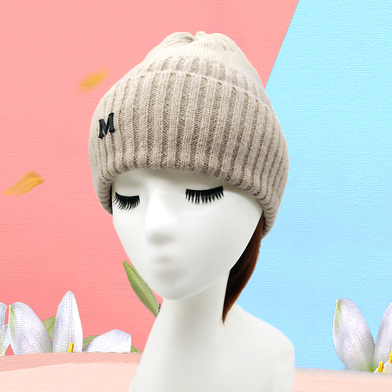 

Beanie Winter Hats for Women Crochet Knit Cap Skullies Beanies Warm Caps Female Knitted Stylish Hat Ladies Fashion 2020 new, White