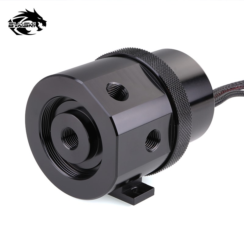 

Bykski PWM Automatic Speed Combo 18W Pump Max 5000RPM Flow 1100L/H Compatible D5 Pump Metal Cover Size 80*80*82mm
