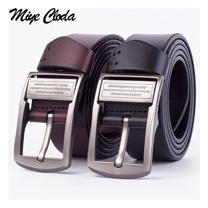 

Men's leather pin buckle belt men's antique belt fashion casual pure cowhide jeans gifts for men, Black