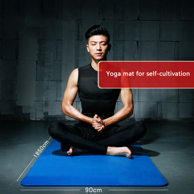 

Tear Resistance NBR Yoga Mat Fitness Extra Thick Yoga Mats Non-slip Safety Tasteless Outdoor Sports Home Exercises Travel Pads, Black