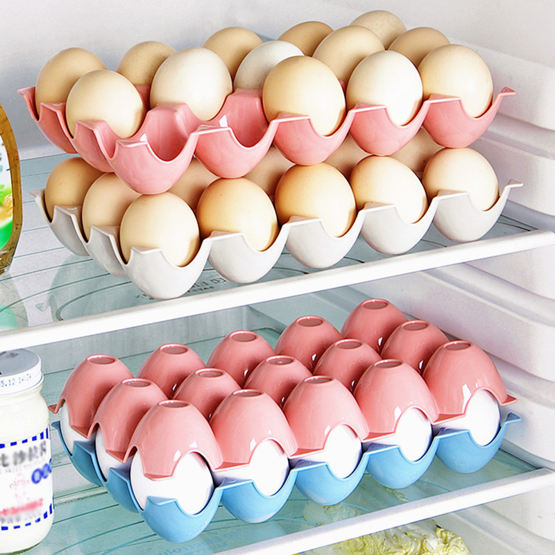 

1 pcs Kitchen Egg Storage Box Refrigerator Egg Storage Rack And Shelf Household applies Organization Kitchen accessories