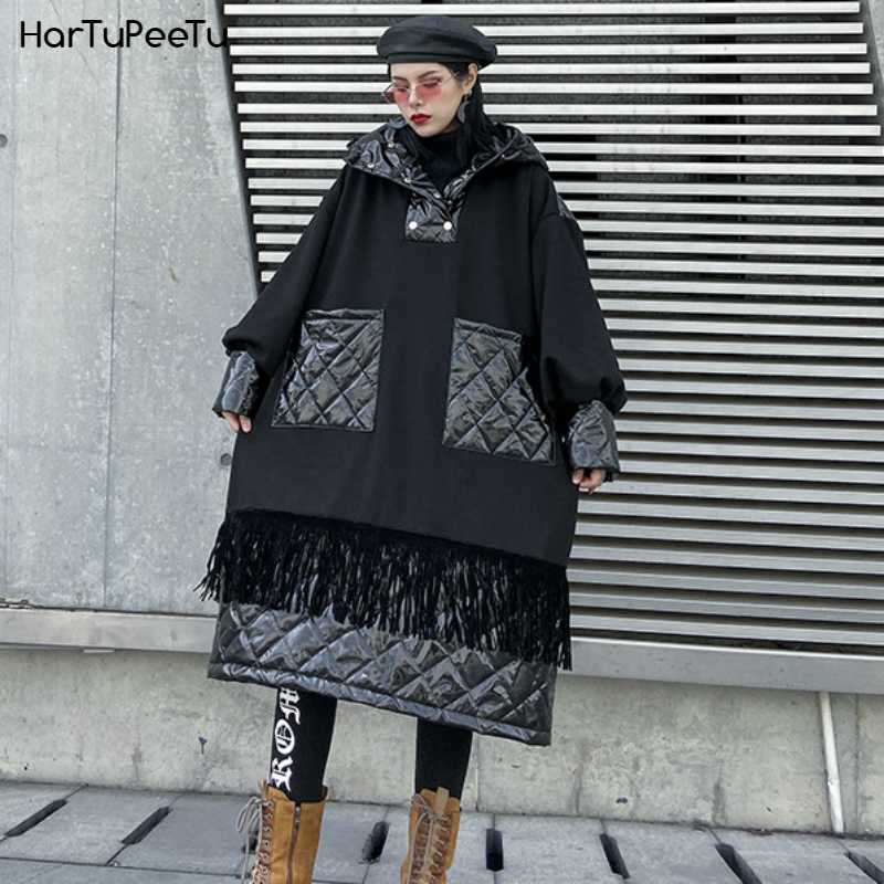 

Plus Size Jacket Coat Womens Rhombus Splice Winter Long Sleeves Casual Sweater Outerwear Pullover with Pocket 2020 Fashion, Black