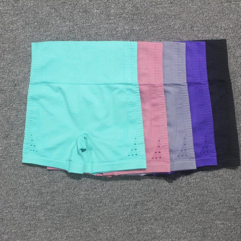 

Energy seamless Gym Shorts Women High Waist Biker Shorts Fitness Sports Push up spandex yoga short Running Workout Tights, Purple