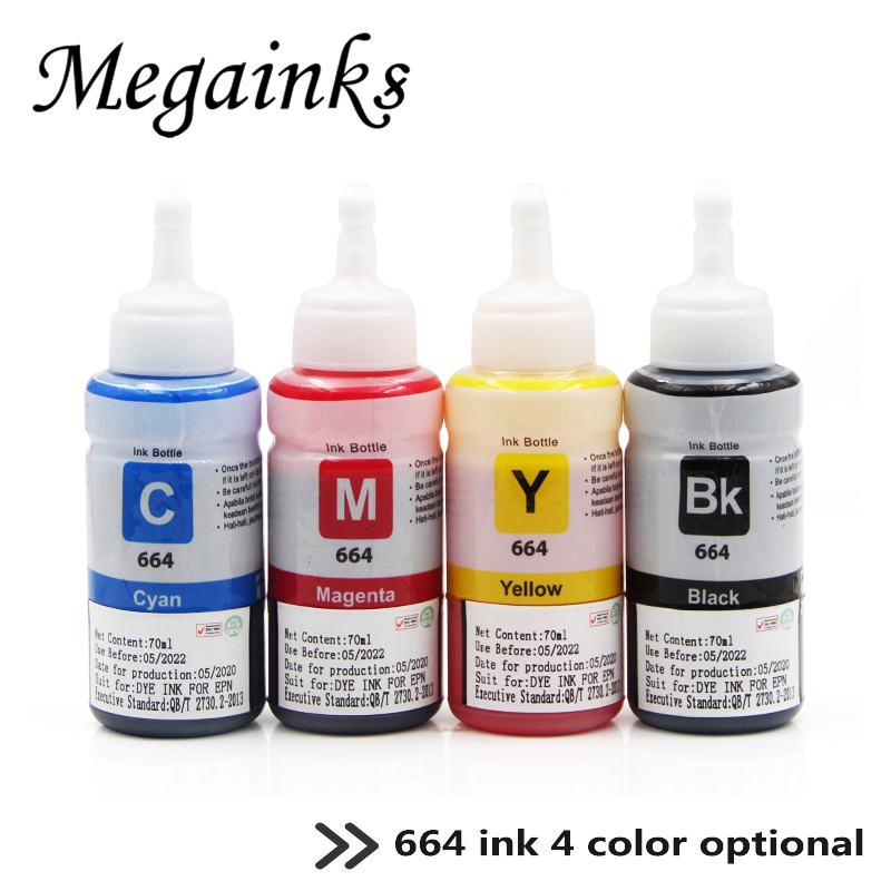 

Refill 664 dye ink For Eco Tank L100 L110 L120 L210 L310 L355 L360 L364 L365 L486 L550 L800 L805 L810 ET-2650 printer