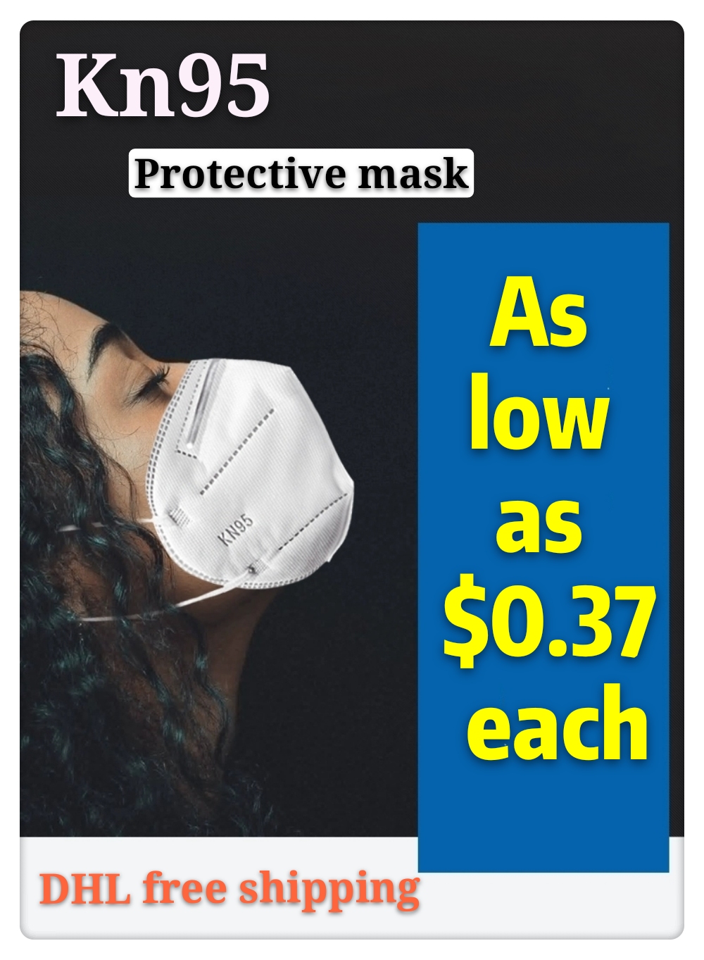

DHL free shipping! KN95 mask five-layer KN95 protective mask has a qualified and certified disposable mask that can be reused in stock