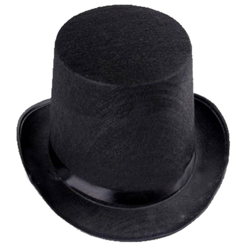 

Kids Adult Magician Hat Host Black Flat Cap Men Women Halloween Carnival Party Hat